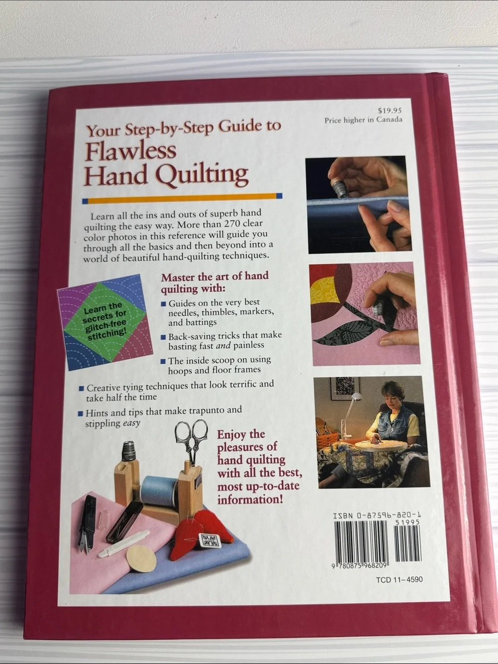 's Flawless Hand Quilting Book — Burgundy & Green